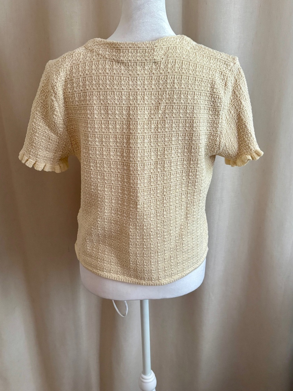 Zara Ruffle-Trim Cardigan — Size M - Picture 2 of 2